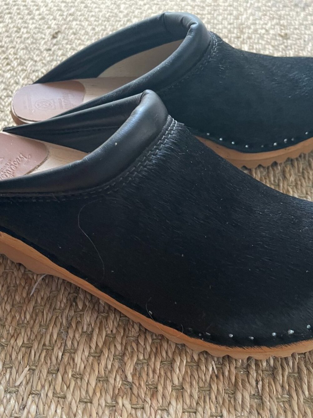 NEW Troentorp of Sweden Clogs Black Pony Hair Rembrandt Ideal EU 40